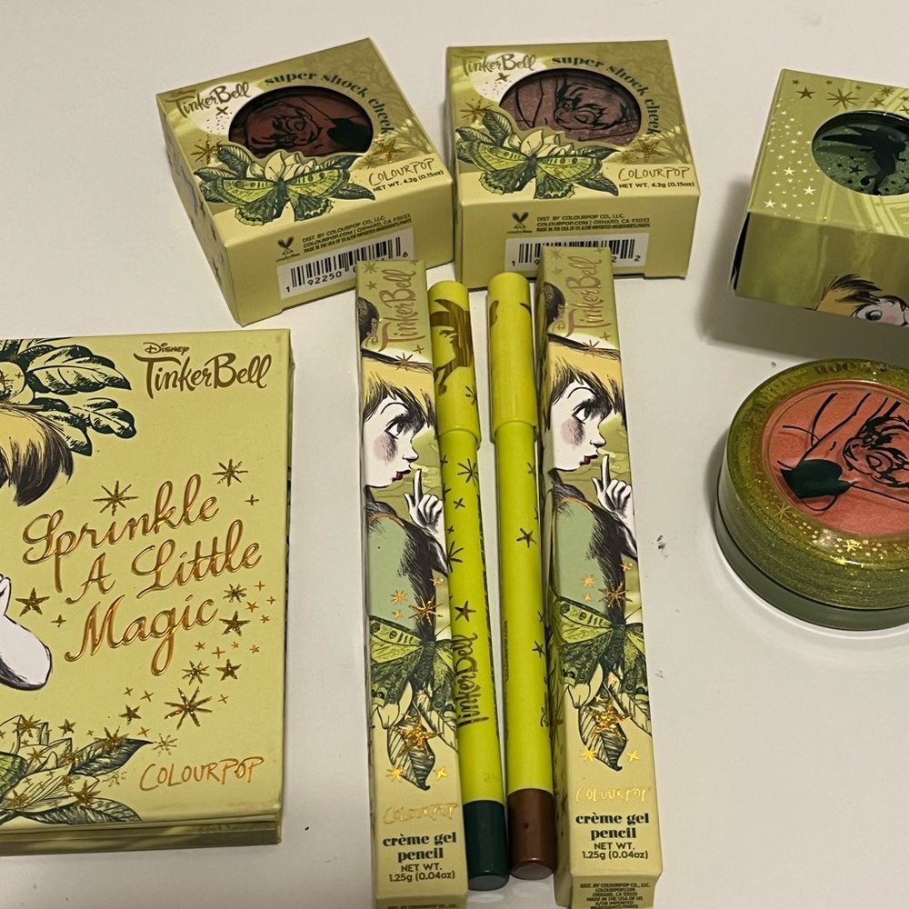 Colour pop  Colourpop tinker bell make up set! 7 pc set